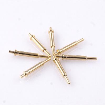 China Male Pin Spring Loaded Pogo Pin Connector 11.5 Mm Height Through Holes PCB Straight Single Flange 2.0mm 12VDC 1A Spring Contact for sale