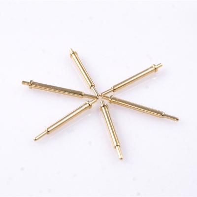 China Male Pin Spring Loaded Pogo Pin Connector 20.5 Mm Height Through Holes PCB Straight Single Flange 2.0mm 12VDC 1A Spring Contact for sale