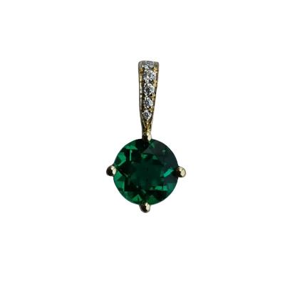 China Moissanite Fashion Real 18K Gold Green Gold Necklace Pendant Jewelry AU750 Fine Solid Diamond Pendants for sale