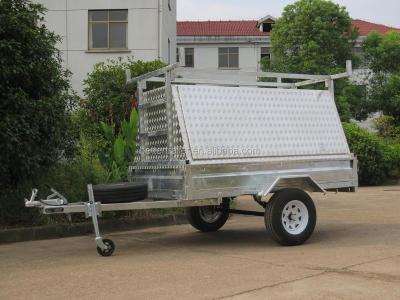 China 13 inch wheel car trailer, tire and rim trailer, single axle aluminum dealer trailer for sale