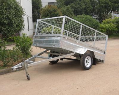 China Car Trailer Easy Tilting Single Axle Box Trailer for sale