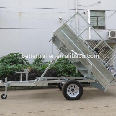 China Easy Tilting Single Car Trailer Alxe Cage Trailer for sale