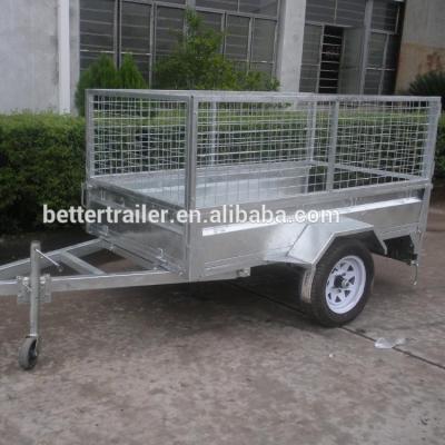 China Hot Dipped Galvanized Car Trailer Single Cage Trailer , Utility Trailer for sale