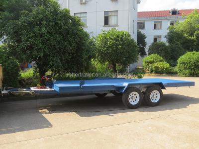 China Car trailer hydraulic cylinder tilting trailer, lowbed car trailer for sale