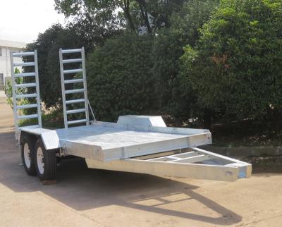 China Mobile Plant Trailer With Dipped Loading Ramp Hot Galvanized 16x6ft Plant And Excavator Trailer for sale