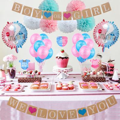 China Latex Balloon Package for Gender Reveal Kids Birthday Party Supply Set for sale