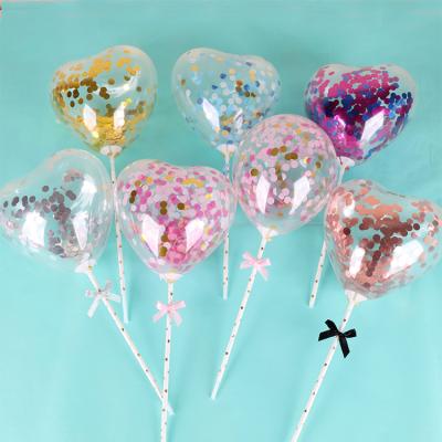 China Creative Transparent Paper Card Decorations Cake Decoration Birthday Party Cake Decoration Net Red Ins. for sale