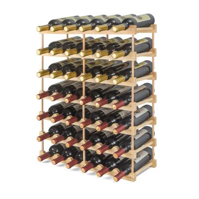 China 100% New Style Eco-friendly Creative Portable Wood Bamboo Wine Rack Retail Wine Rack Wine Racks for sale