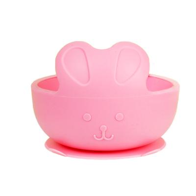 China Contemporary baby food auxiliary silicone learning to eat snack bowl anti-drop cutlery training cup children for sale