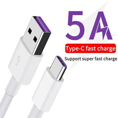 China MP3/MP4 Player 1M Cable 5A Band Super Fast Charging Cable Type C To USB Charging Data Type C Charger Cable For Huawei for sale