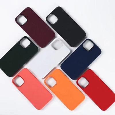 China Original Anti-fall Silicone Magnetic Phone Case For iPhone 12 Mini 12 Phone Cases Cover Safe Magnetic Case Pro Max Mobile for sale