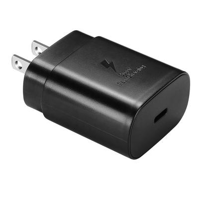 China Original New US Mobile Phone EU Plug 25W USB Type C Travel Adapter Charing Super Fast Wall Charger For Samsung Galaxy Note10 for sale