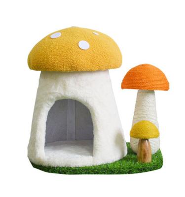 China 2021 Sustainable Tree Mushroom Cat Tree Bed Modular Garbage House Climbing Kennel Nest for sale