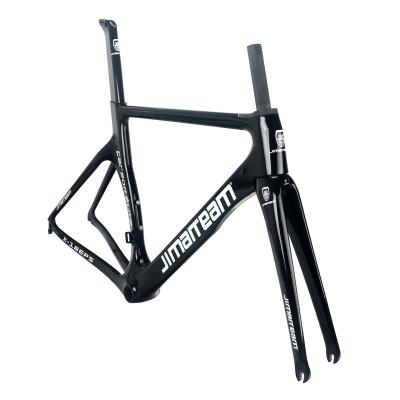 China EPS Carbon Road Frame New Arrival 700c Carbon Fiber Bicycle Frame V Brakes Black Matte Carbon Frame Road Custom Bicycle Frame Road Bike Frame for sale