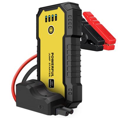 China Fast Charging Support Car Battery Booster Device Smart QC Charge LED Flashlight Car Jump Starter 20000mAh Portable Jump Starter 2000A for sale