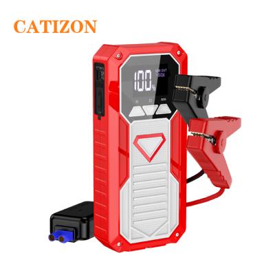 China 10000mAh Car Jump Starter Type-C with LCD Screen, Fast USB Charging, 12V Battery Auto Booster and Car Power Bank 163*77*31mm zu verkaufen