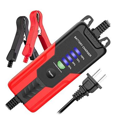 China 12V Automatic Smart Battery Charger AGM/GEL Car Battery Charger Car Pulse Repair Lead Acid Battery 6 Stage Smart Fast Charger for sale