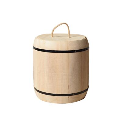 China Factory Wholesale Custom Wood Packaging Wooden Barrels Tea Barrels Coffee Bean Barrels for sale