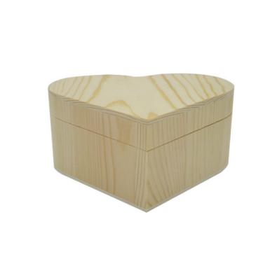 China China Selling Clamshell Single Storage Box Gift Box Love Design Wooden Storage Box for sale