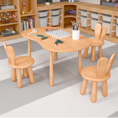 China Eco-friendly Custom Kids Mini Small Desk Plant Wood Table for sale