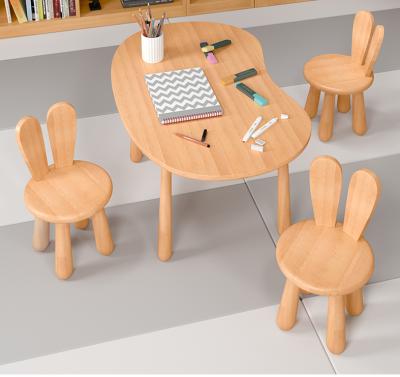 China Children's Desk Solid Wood Natural Cute Wooden Children's Study Eco-friendly Table for sale