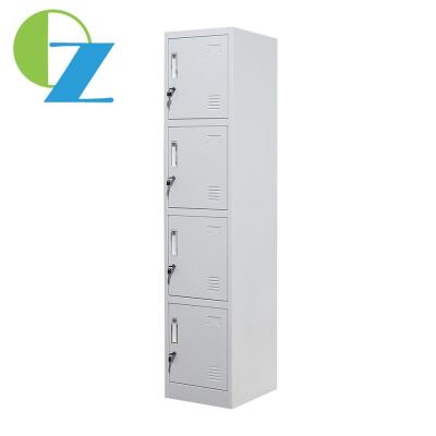 China Modern Style Steel Office Lockers 4 Door Metal Lockers  Corrosion Protection for sale