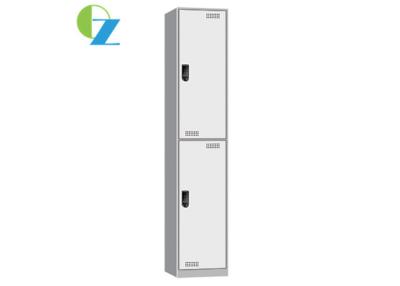 China Office Furniture Slim Metal Storage Cabinet , 2 Doors Steel Cupboard With Locker for sale