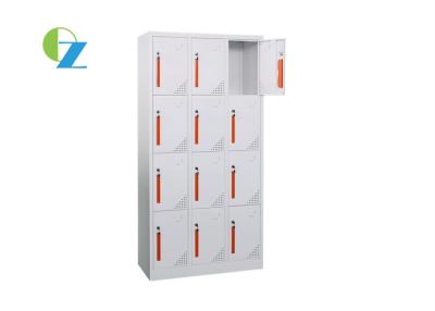 China KD Structure 12 Door Steel Office Lockers , Metal Locker Cabinet For Gym / School for sale