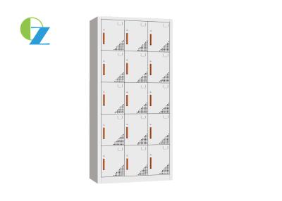 China 5 Tier 3 Wide Steel Office Lockers For Employee 15 Door Steel Locker for sale