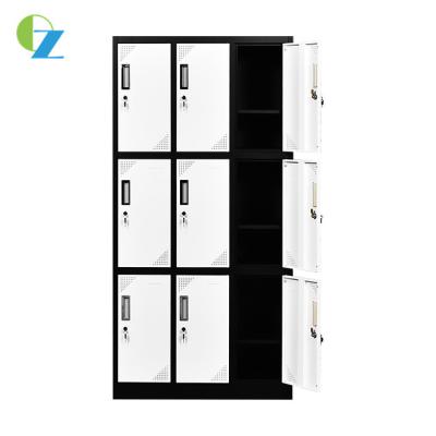 China Staff Work Clothes Steel Office Lockers Box Storage School 9 Door Steel Locker for sale