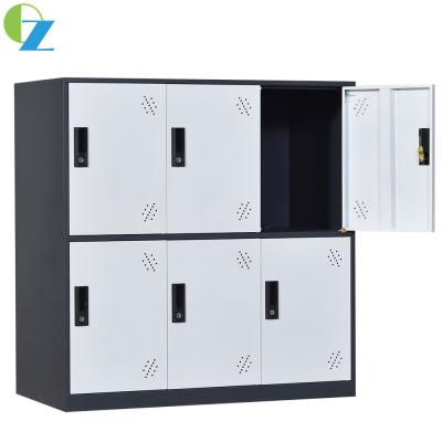 China Small Size 6 door steel locker Primary School Locker Steel Gym Office for sale