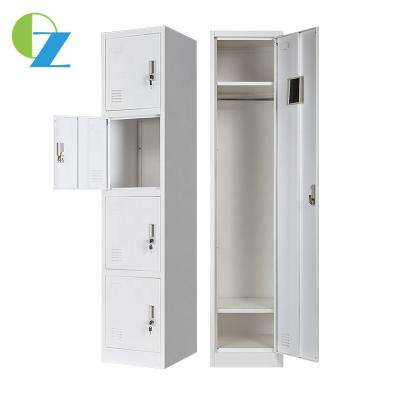 China Red Steel Handle 2 Door Steel Office Lockers 1850MM Height for sale