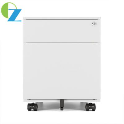 China OEM Side Open Mobile Pedestal Filing Storage Cabinet Lockable 2 Drawers for sale