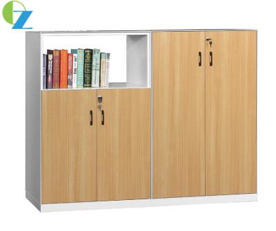 China 5mm Edge Slim Metal Storage Cabinet 2 Tier Cupboard 1 Open Shelf for sale