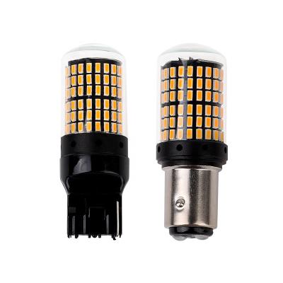 China Canbus Infitary T20 7440 W21W LED 3014 144smd Error Free Bulb CanBus Error Free Led 1156 BA15S P21W BAU15S PY21W Led Lamp Turn Signal Light for sale