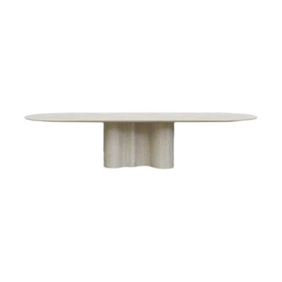 China 60 tables custom round modern dining table travertine furniture living room coffee table white travertine console table for sale