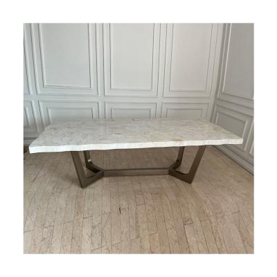 China Modern minimalist modern stone creative square ballconference table square coffee table conference design coffee table travertine table for sale