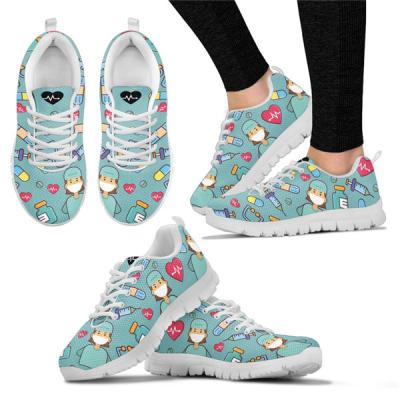 China Lifeguard Women's NurseDoctor Breathable Sneakers Flats Mesh Shoes Breathable Comfortable Casual For Ladies Nursing Shoes Woman for sale