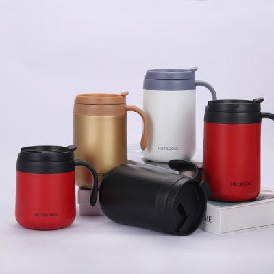 China WITH LID portable Turkish coffee mug with lid, coffee cup with silicone lid for office use or travel camping for sale