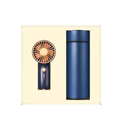 China Agriculture Vacuum Cup Mini Fan Umbrella Vacuum Flask Gift Set for sale