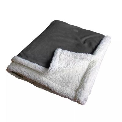 China Antistatic Polyester Microfiber Mink Sherpa Lining Blanket for sale