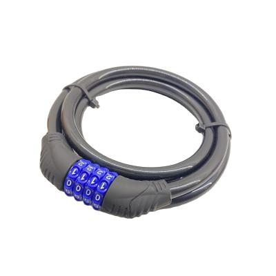 China High Quality Password 4 Steel Wire Bicycle Cable Lock Anti-theft Strong Digit Bike Bicycle Lock for sale