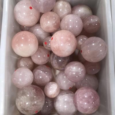 China China Craft Crystal Ball Rose Quartz Wholesale Hot Selling Natural Healing Stone Sphere for sale