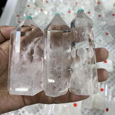 China China Wholesale High Quality Natural Gemstone Natural Healing Stone Polished Clear Quartz Tower for sale