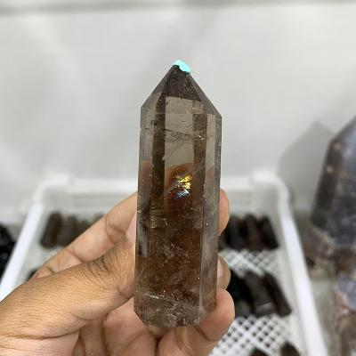 China China Wholesale High Quality Natural Crystal Healing Stone Polished Smoky Quartz Crystal Tower for sale