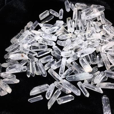 China China Wholesale Raw Natural Healing Mini Quartz Crystal Wand Rough Point Towers Clear Quartz Chips for sale