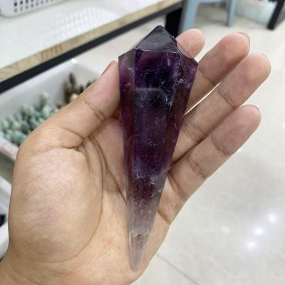 China China Wholesale High Quality Natural Gemstone Healing Stone Polished Crystal Amethyst Point Wand for sale