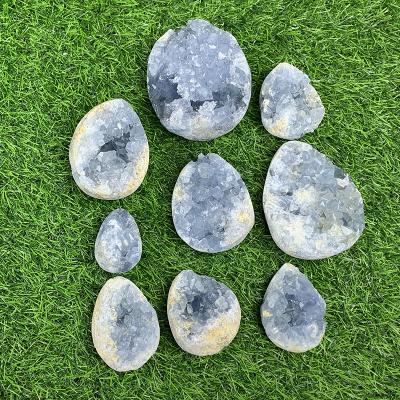 China China wholesale high quality natural crystal celestite geode blue cluster in eggs for sale