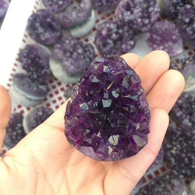 China High Quality Amethyst Geode Egg Druzy China Cave Bulk Natural Amethyst Eggs Geode for sale