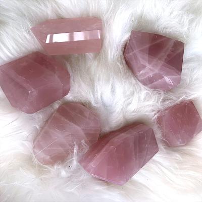 China China wholesale high grade natural gemstone crystal rose quartz freeforms for healing for sale